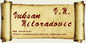 Vuksan Miloradović vizit kartica